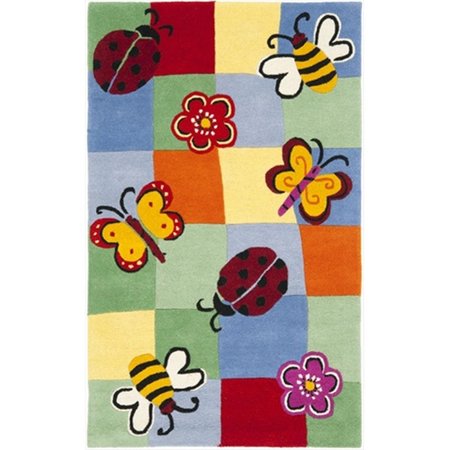 SAFAVIEH 6 x 9 ft. Medium Rectangle Novelty Kids Multicolor Hand Tufted Rug SFK753A-6